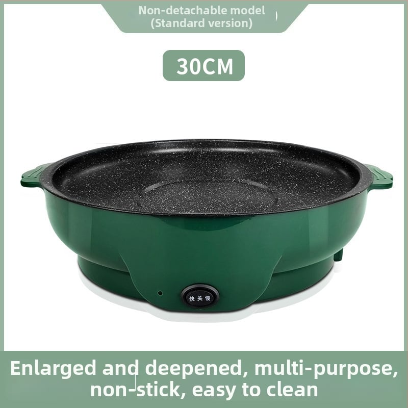 Elektrická gril panvica pre domáce použitie, BBQ panvica, bezdymové grilovanie, vyprážanie a opekanie – priemer 22/26/30 cm