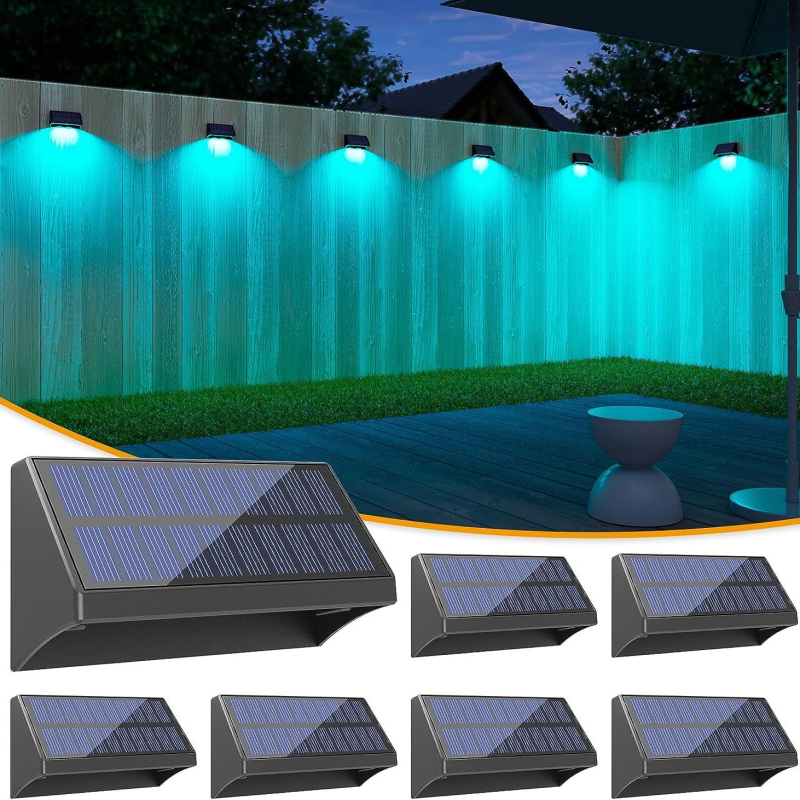 Lampă ambientală solară pentru grădină, alei, scări și gard – LED multicolor cu mai multe moduri