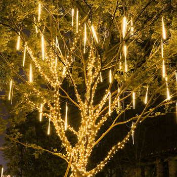LED mici lumini colorate cu efect de clipire — șir de lumini pentru exterior, impermeabile, decor de Crăciun, cer înstelat