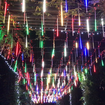 LED mici lumini colorate cu efect de clipire — șir de lumini pentru exterior, impermeabile, decor de Crăciun, cer înstelat