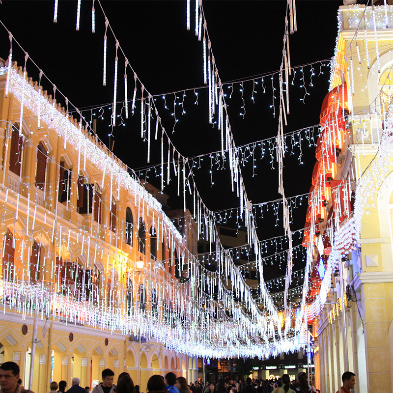 LED mici lumini colorate cu efect de clipire — șir de lumini pentru exterior, impermeabile, decor de Crăciun, cer înstelat