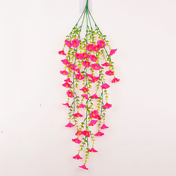 Flori artificiale cu eucalipt, Morning Glory, flori de satin, decor de perete pentru casă și curte, stil Rattan