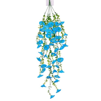 Flori artificiale cu eucalipt, Morning Glory, flori de satin, decor de perete pentru casă și curte, stil Rattan