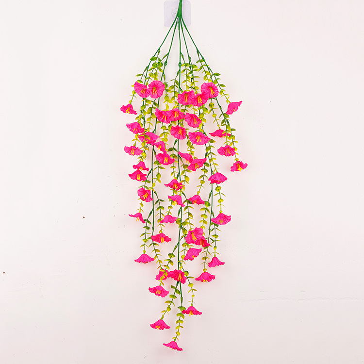 Flori artificiale cu eucalipt, Morning Glory, flori de satin, decor de perete pentru casă și curte, stil Rattan