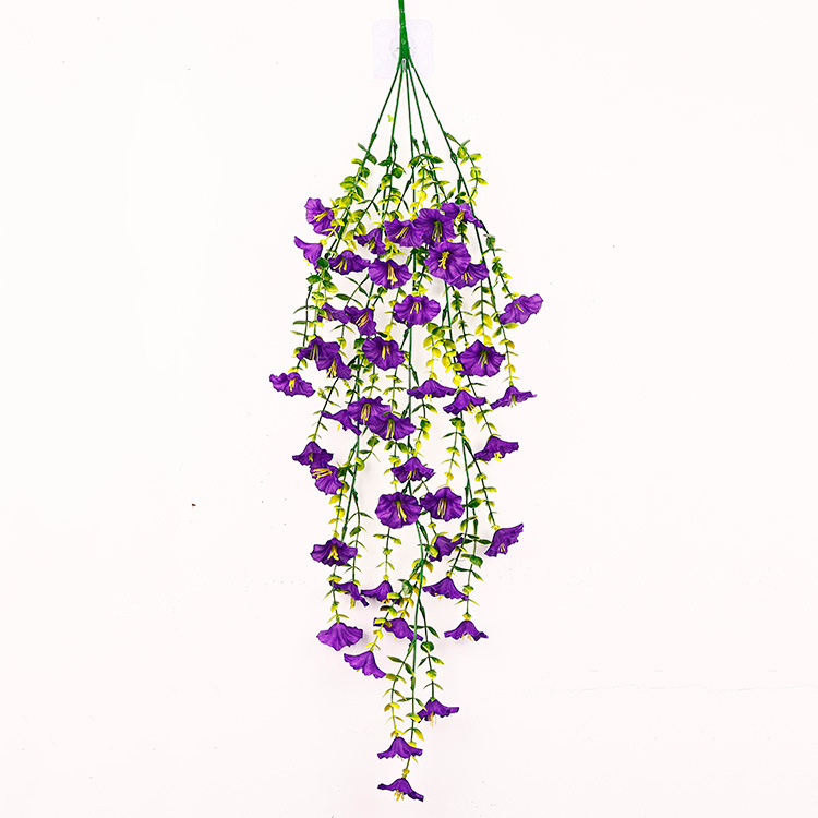 Flori artificiale cu eucalipt, Morning Glory, flori de satin, decor de perete pentru casă și curte, stil Rattan