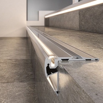 Kit carcasă LED liniară pentru scară și hol – aliaj de aluminiu, GU10, întrerupător cu senzor, 2m/2,5m