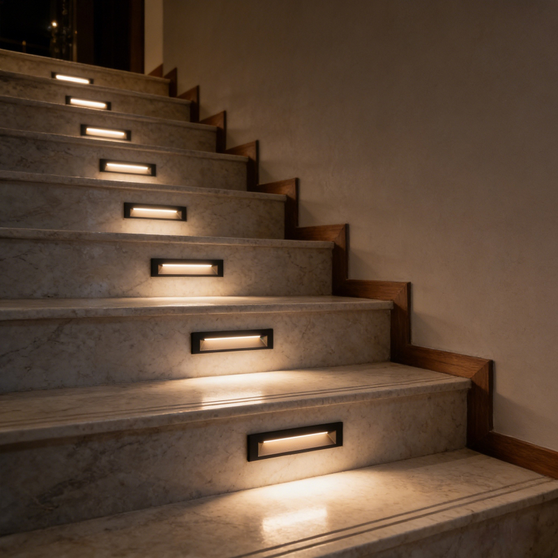 Lumină de exterior dreptunghiulară pentru coridoare, holuri, scări, colțuri și intrări
