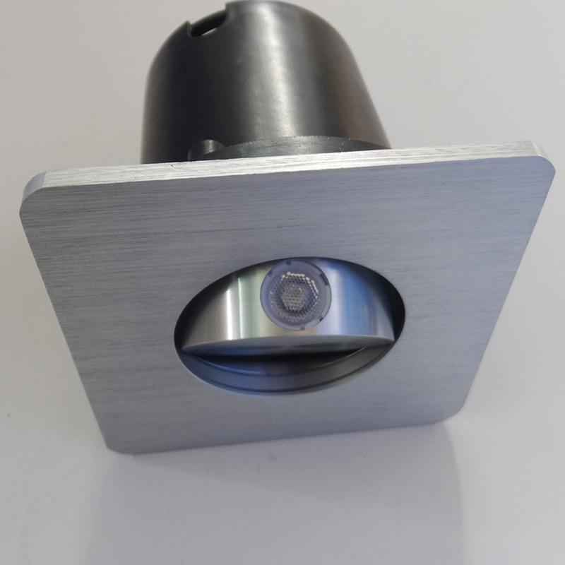 Kit carcasă lampă colț scară din aluminiu, rotire 360°, 90x90