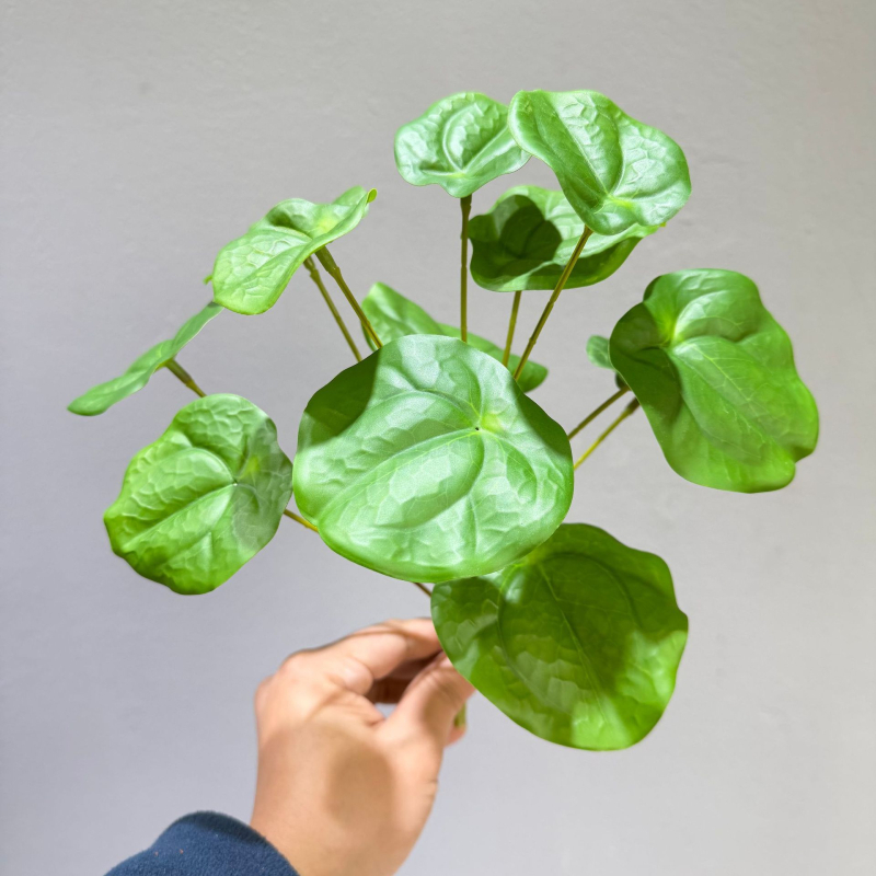 Plante artificiale verzi cu frunze de măr și taro, decor mini peisaj pentru perete, frunze lipite decorative