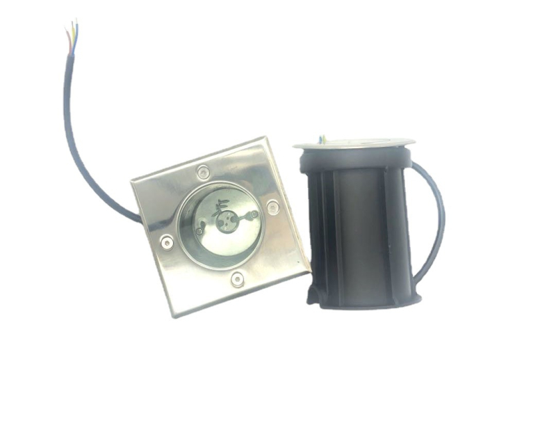 Kit carcasă lampă îngropată pentru exterior din aliaj de aluminiu turnat, diametrul 110 mm, înălțimea 130 mm, GU10