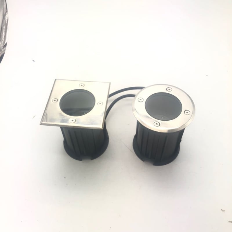 Kit carcasă lampă îngropată pentru exterior din aliaj de aluminiu turnat, diametrul 110 mm, înălțimea 130 mm, GU10