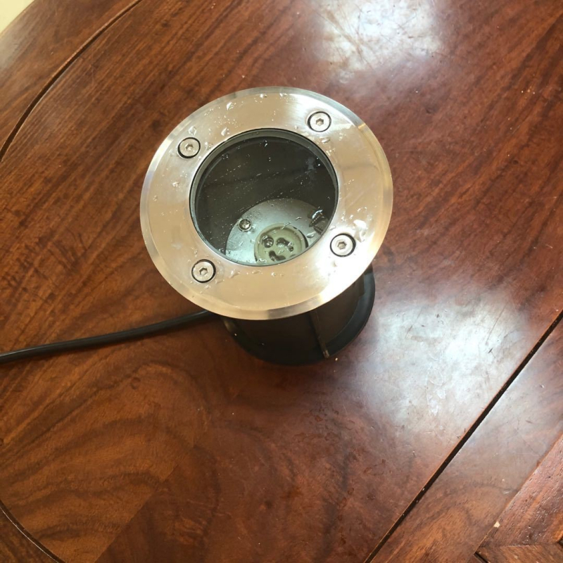 Kit carcasă lampă îngropată pentru exterior din aliaj de aluminiu turnat, diametrul 110 mm, înălțimea 130 mm, GU10