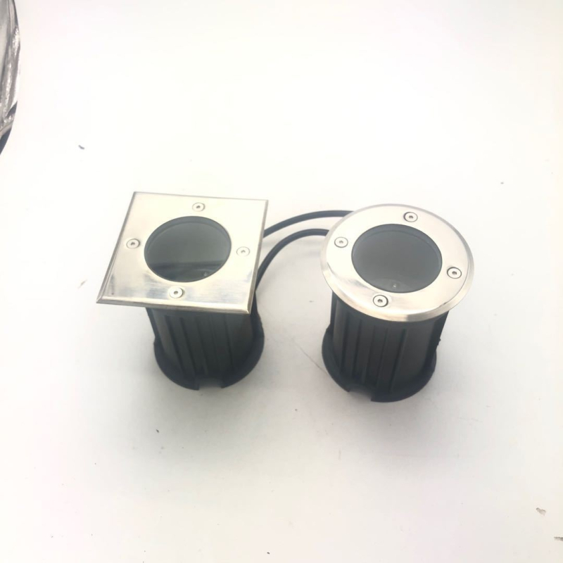 Kit carcasă lampă îngropată pentru exterior din aliaj de aluminiu turnat, diametrul 110 mm, înălțimea 130 mm, GU10