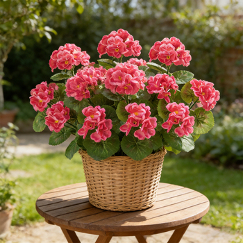 Buchet de flori de geranium din mătase pentru decor acasă, nunți și recuzită fotografică
