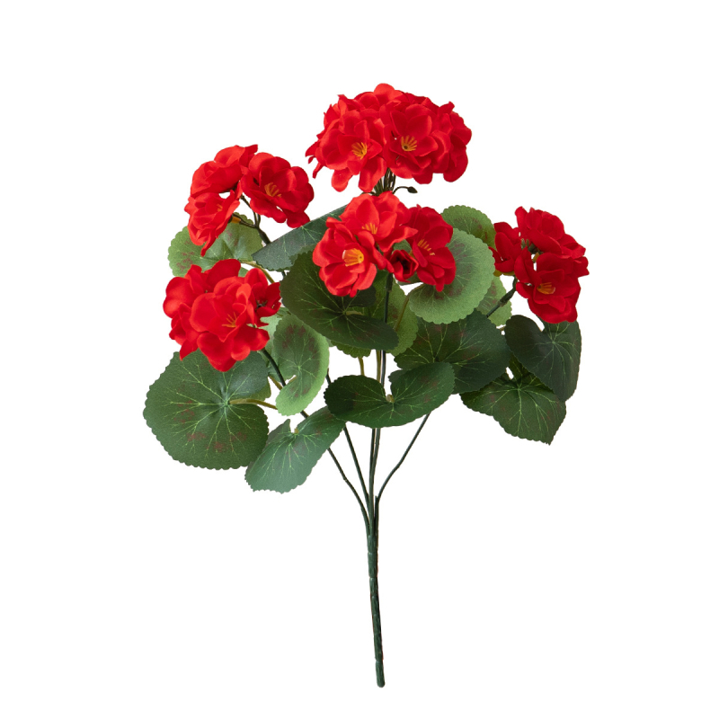 Buchet de flori de geranium din mătase pentru decor acasă, nunți și recuzită fotografică
