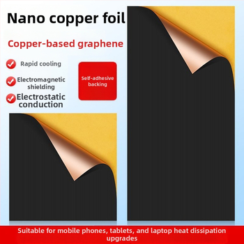 Folie cu grafen nano-carbon — placă termică uniformă, conductor termic pe bază de cupru, autocolant DIY pentru telefon mobil, placă de bază, placă video, CPU, cu adeziv