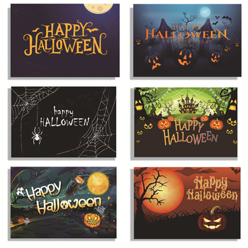 Felicitare de Halloween cu autocolant pentru plic