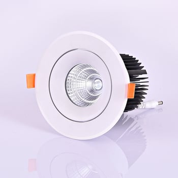 Állítható 24W LED downlight ház, 4 hüvelykes öntött mennyezeti burkolat, készlet, 50 mm harang radiátor, réz lámpa