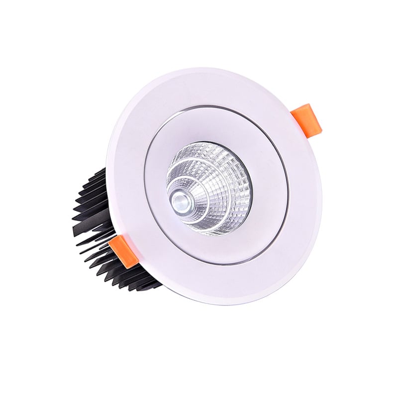 Állítható 24W LED downlight ház, 4 hüvelykes öntött mennyezeti burkolat, készlet, 50 mm harang radiátor, réz lámpa