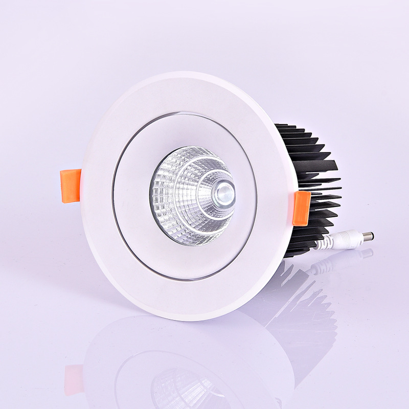 Állítható 24W LED downlight ház, 4 hüvelykes öntött mennyezeti burkolat, készlet, 50 mm harang radiátor, réz lámpa