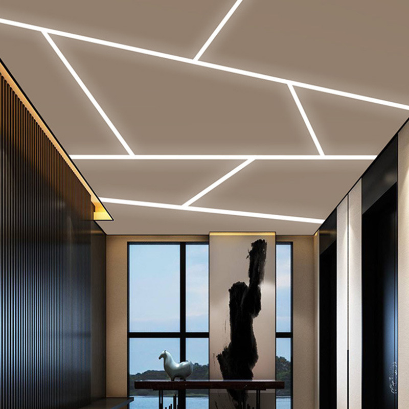 LED fénycsatorna-ház lineáris világításhoz, beépített reklámsáv és spot világítás kiegészítő fény