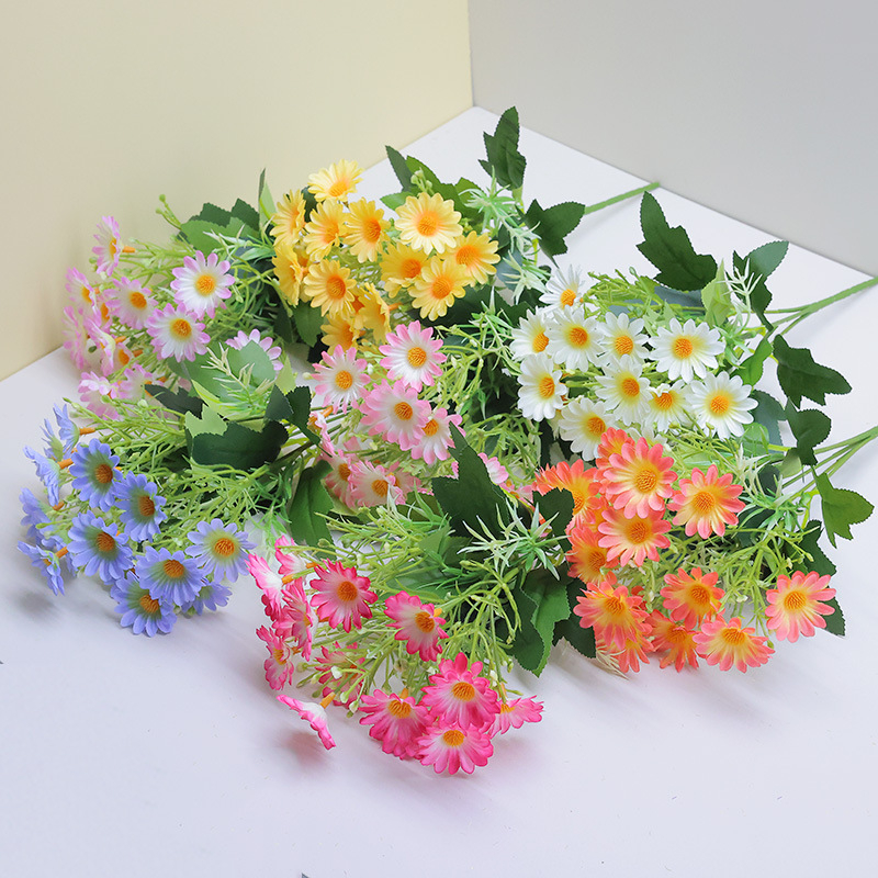 Buchet de flori de mătase pentru nunți, decor de casă și recuzită foto
