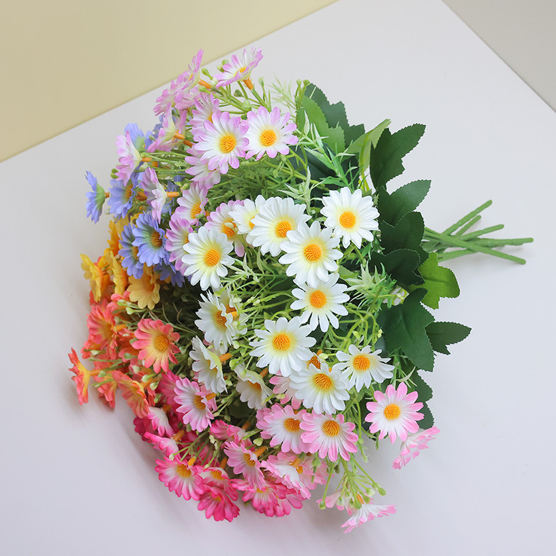 Buchet de flori de mătase pentru nunți, decor de casă și recuzită foto