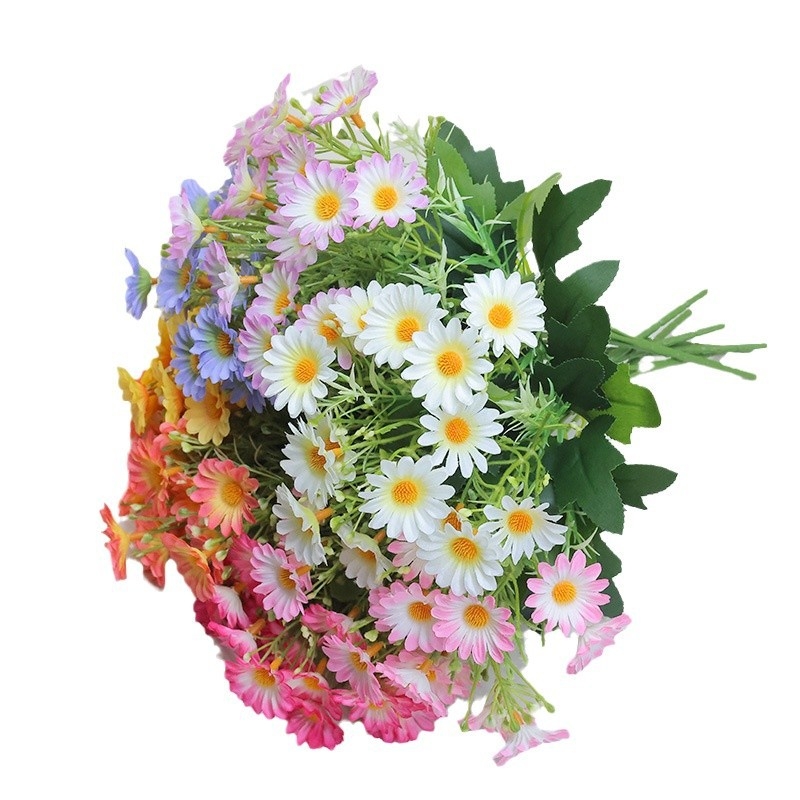 Buchet de flori de mătase pentru nunți, decor de casă și recuzită foto