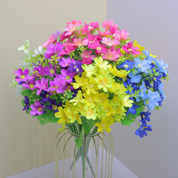 Flori artificiale de mătase, margarete, 28 flori, decor interior