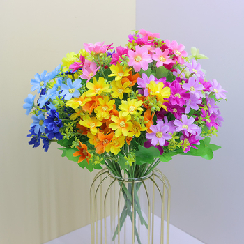 Flori artificiale de mătase, margarete, 28 flori, decor interior