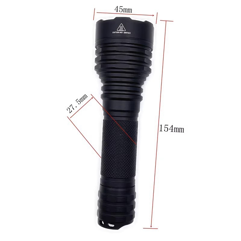 Manta Ray carcasă din aliaj de aluminiu cu compartiment baterie integrat, kit DIY pentru cap de iluminare M45