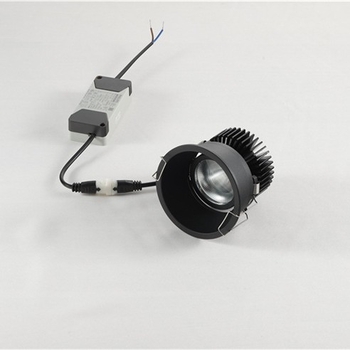 Carcasă de lampă Pig-Nose, model ingineresc, reflector încastrat, putere mare, pentru holuri de hoteluri, centre comerciale și magazine, fără pâlpăire și protecție anti-reflexie