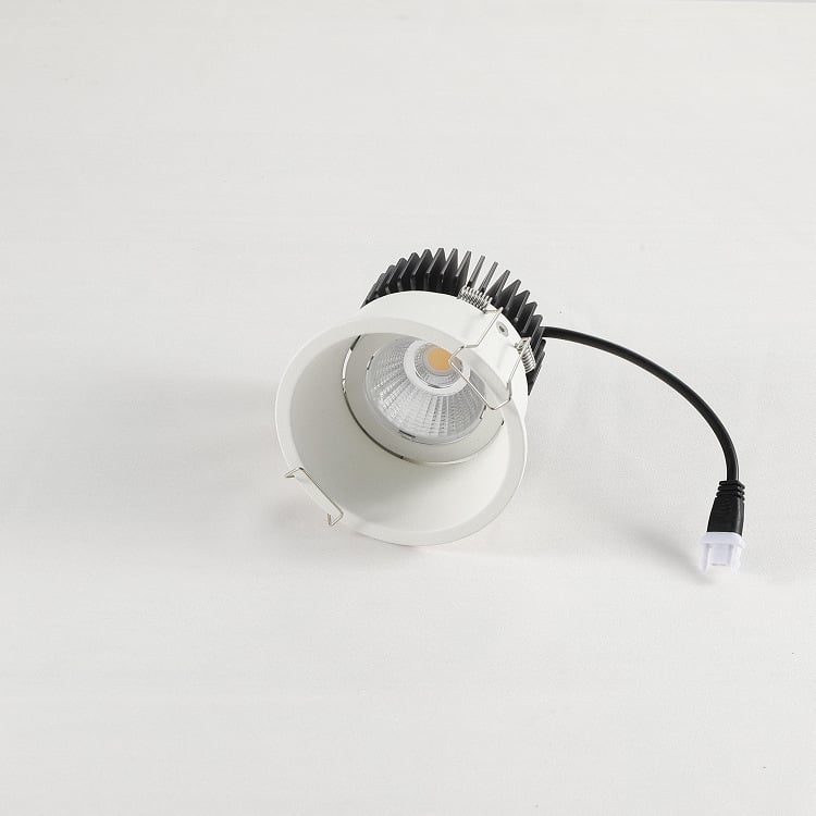 Carcasă de lampă Pig-Nose, model ingineresc, reflector încastrat, putere mare, pentru holuri de hoteluri, centre comerciale și magazine, fără pâlpăire și protecție anti-reflexie