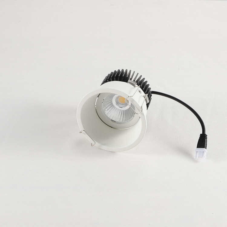 Carcasă de lampă Pig-Nose, model ingineresc, reflector încastrat, putere mare, pentru holuri de hoteluri, centre comerciale și magazine, fără pâlpăire și protecție anti-reflexie