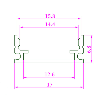 Kit de carcase LED negre pentru iluminare liniară, profil din aluminiu 6063 și difuzor PC, montaj pe suprafață