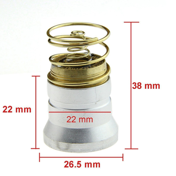 Cap de lampă LED pentru semnalizare în pescuit, diametru 26.5 mm, lumină roșie, aliaj de aluminiu, 3.7V