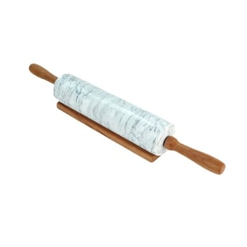 Rolă de aluat din marmură și lemn, pentru uz casnic, ideală pentru foi de gyoză, tăiței, produse de patiserie