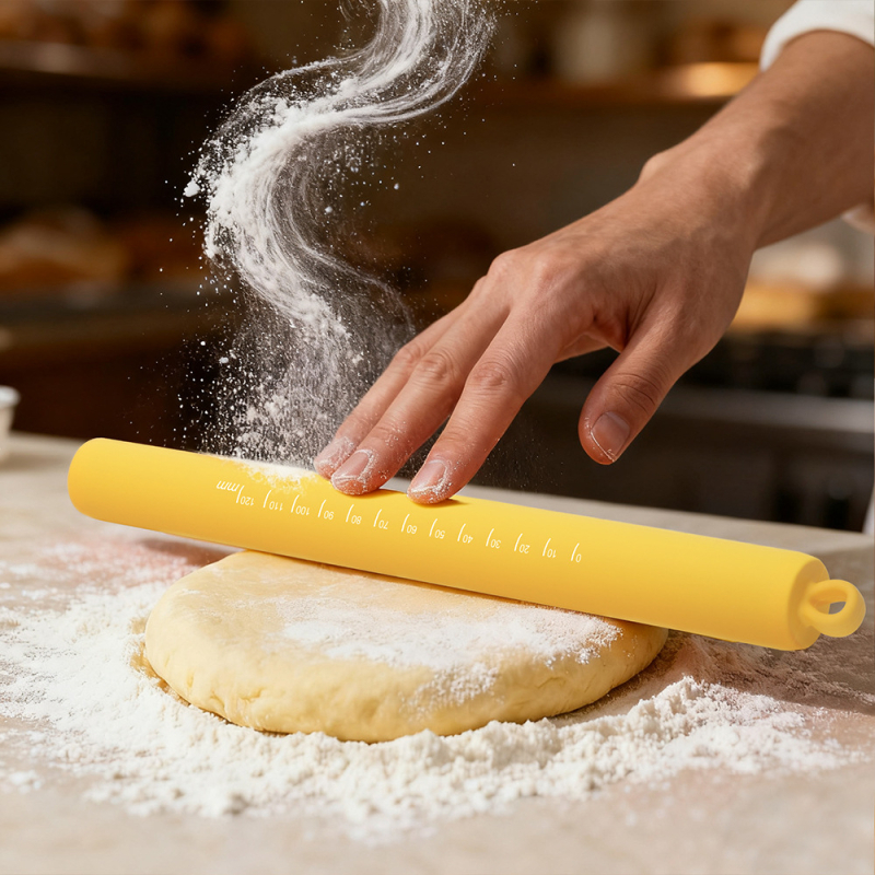 Rulou de aluat din oțel inoxidabil pentru aluat de pizza și găluște, antiaderent, instrument de coacere