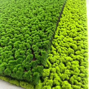 Mușchi artificial, covor cu mușchi flocat, bonsai din piatră pentru decor pe perete cu plante verzi