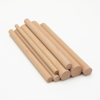 Rulou din lemn fag, bețe rotunde din lemn, DIY mici bețe rotunde, realizare manuală 3–60 mm
