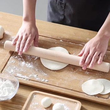 Rolă de aluat din lemn de fag, masiv, două dimensiuni (mare și mică), pentru uz casnic, foi de aluat pentru găluște, ustensilă de patiserie