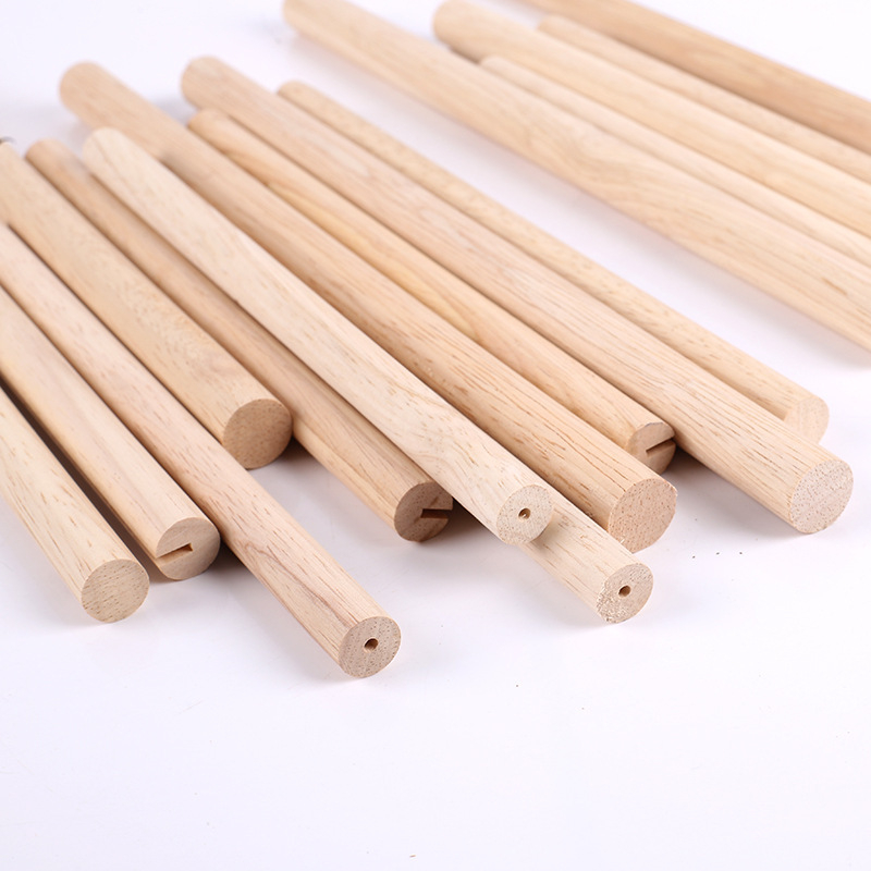 Bare cilindrice din lemn de cauciuc pentru proiecte DIY, yoga și masaj
