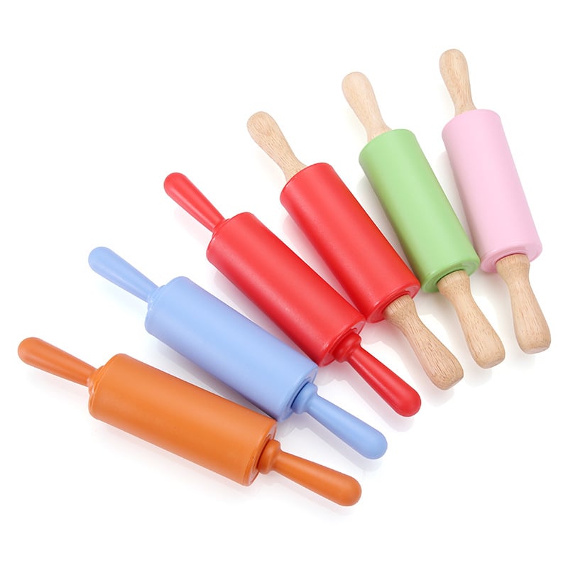 Rulou din plastic pentru copii, mini cu mâner PP, ustensilă de patiserie pentru întinderea aluatului și găluțe