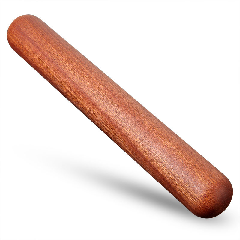 Rulou de aluat din lemn solid, cu cap rotund, rolă pentru foi de gyoza, instrument de bucătărie minimalist