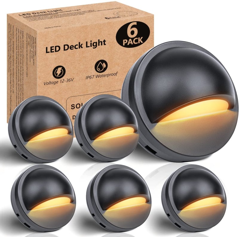 Lumină LED de joasă tensiune pentru terasă, iluminat pentru trepte și balustradă, iluminare exterioară pentru grădină și gard DC12-36V