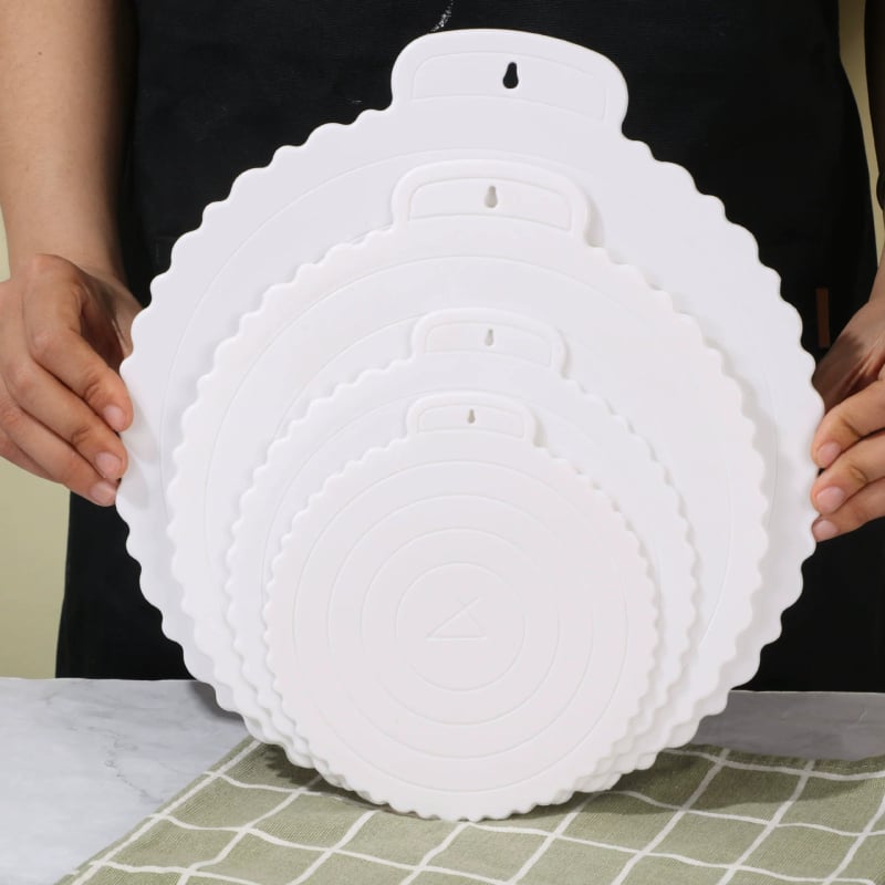 Bază de tort din plastic reutilizabilă, groasă, 4/6/8/10 inch, calitate alimentară