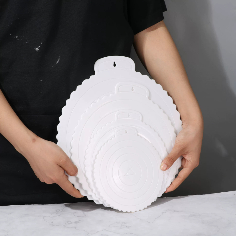 Bază de tort din plastic reutilizabilă, groasă, 4/6/8/10 inch, calitate alimentară