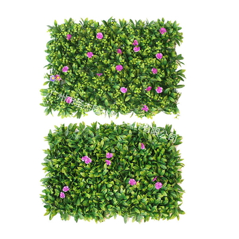 Perete din iarbă artificială pentru fundal de nuntă – decor interior/exterior, plantă murală ignifugă cu flori artificiale, design personalizabil
