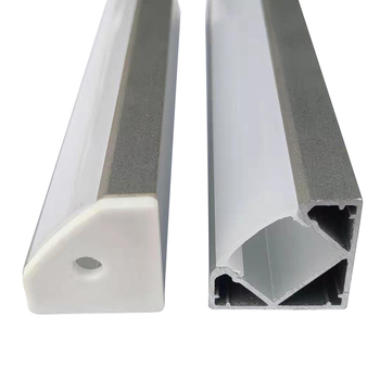 Canal din aluminiu în formă de V pentru bandă LED, cu capac PC