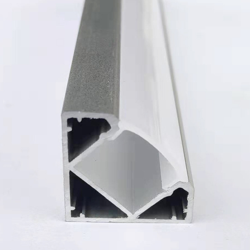 Canal din aluminiu în formă de V pentru bandă LED, cu capac PC